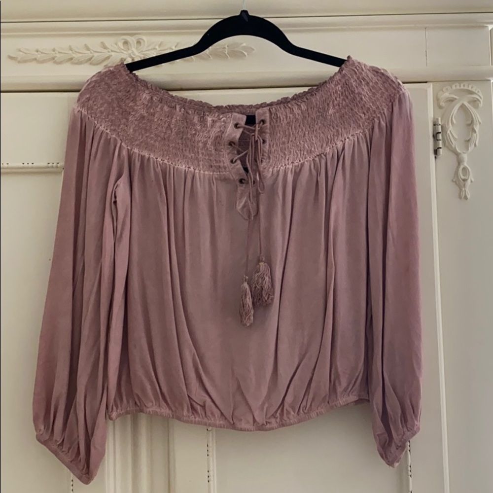 Pink Off the Shoulder Top